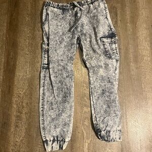 L.A.D Acid Wash Cargo Jogger Pants